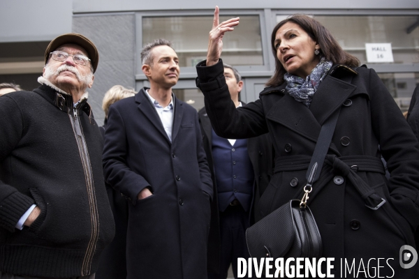 Anne HIDALGO et Ian BROSSAT à la Cité Glacière