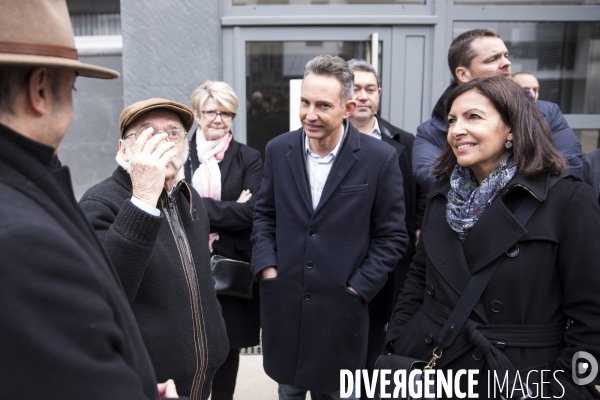 Anne HIDALGO et Ian BROSSAT à la Cité Glacière