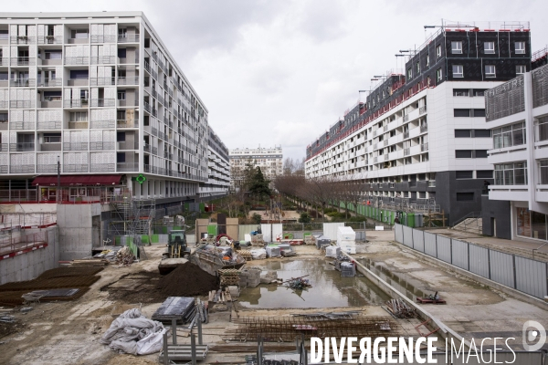 Anne HIDALGO et Ian BROSSAT à la Cité Glacière