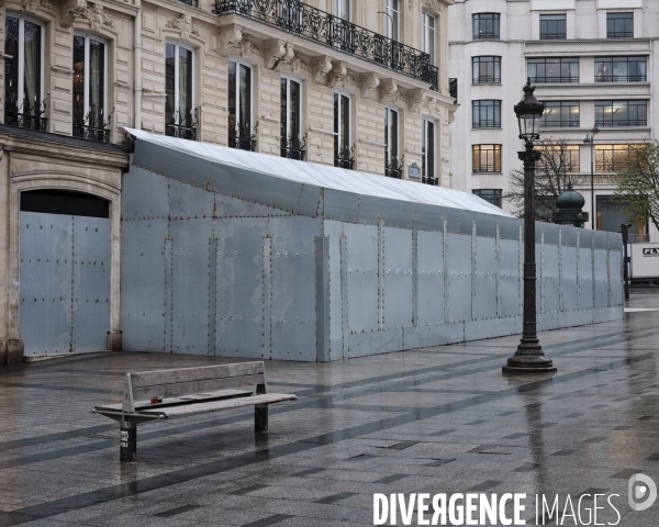 Dispositif de protection du Fouquet s aux Champs Elysées