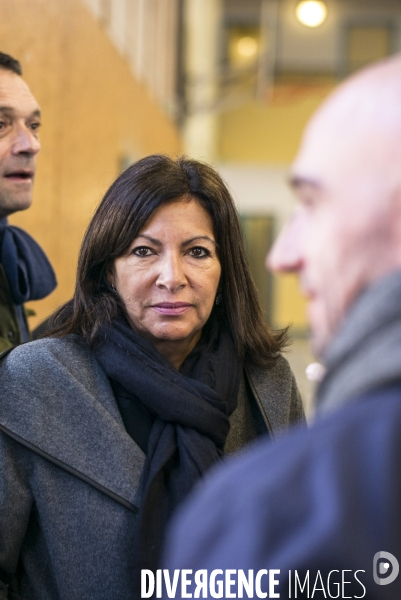 Deplacement de la maire de paris, anne hidalgo.