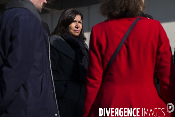Deplacement de la maire de paris, anne hidalgo.