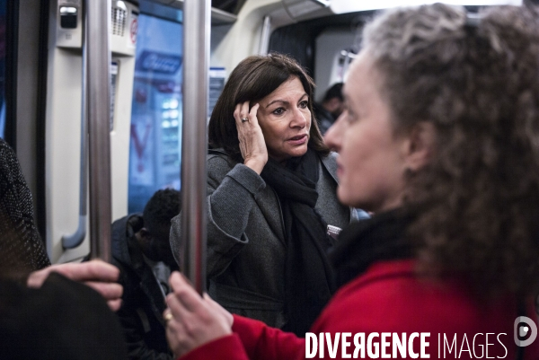 Deplacement de la maire de paris, anne hidalgo.
