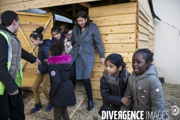 Deplacement de la maire de paris, anne hidalgo.