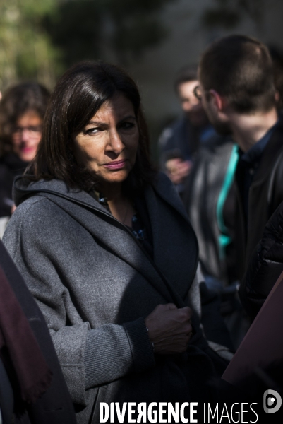 Deplacement de la maire de paris, anne hidalgo.