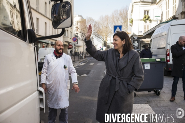 Deplacement de la maire de paris, anne hidalgo.