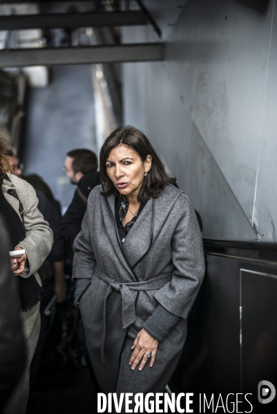 Deplacement de la maire de paris, anne hidalgo.