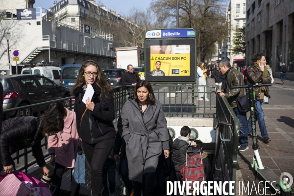 Deplacement de la maire de paris, anne hidalgo.