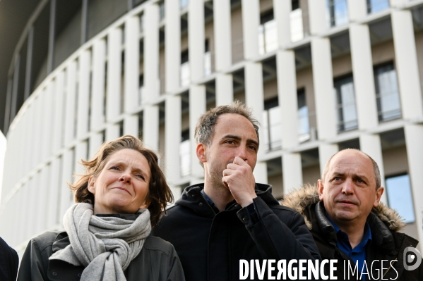 Raphaël Glucksmann et Olivier Faure en campagne pour les élections européennes.