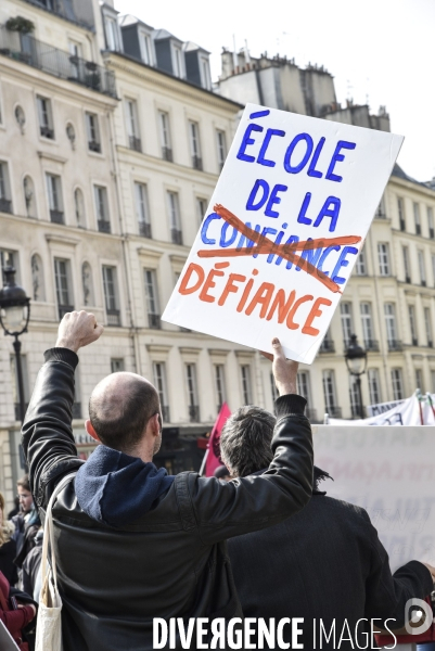 Manifestation pour défendre l Education Nationale, contre les réformes Blanquer.