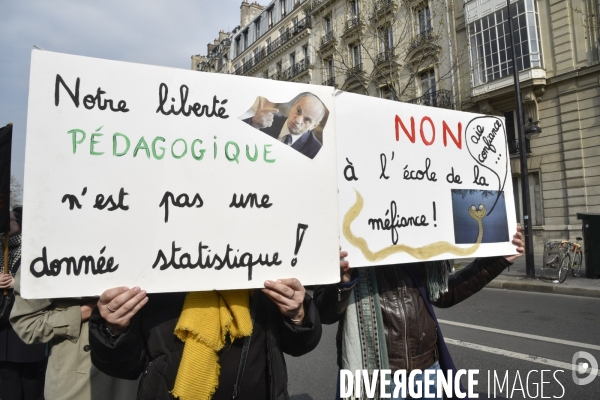 Manifestation pour défendre l Education Nationale, contre les réformes Blanquer.