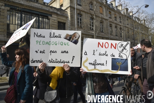 Manifestation pour défendre l Education Nationale, contre les réformes Blanquer.