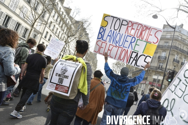 Manifestation pour défendre l Education Nationale, contre les réformes Blanquer.