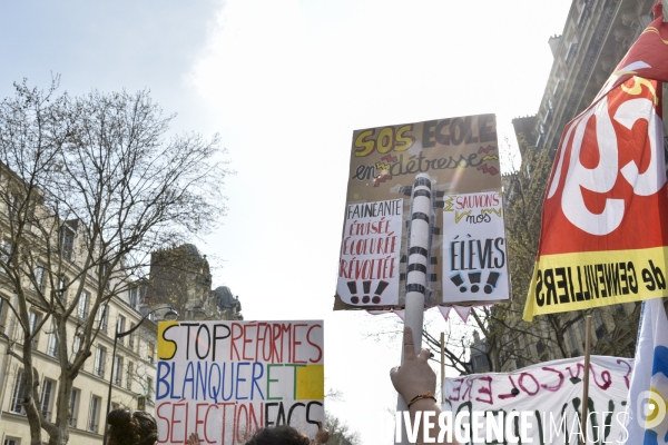 Manifestation pour défendre l Education Nationale, contre les réformes Blanquer.