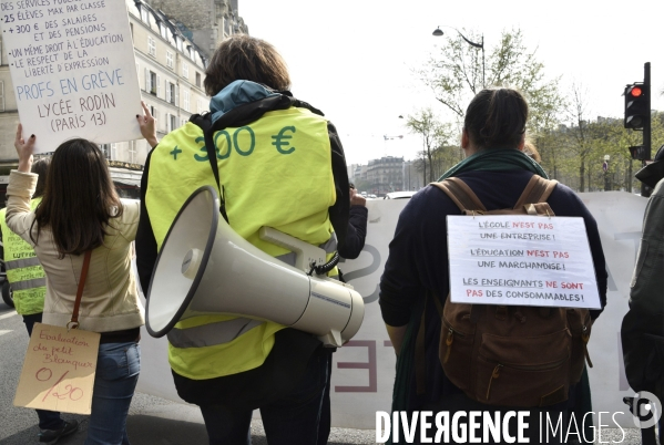 Manifestation pour défendre l Education Nationale, contre les réformes Blanquer.