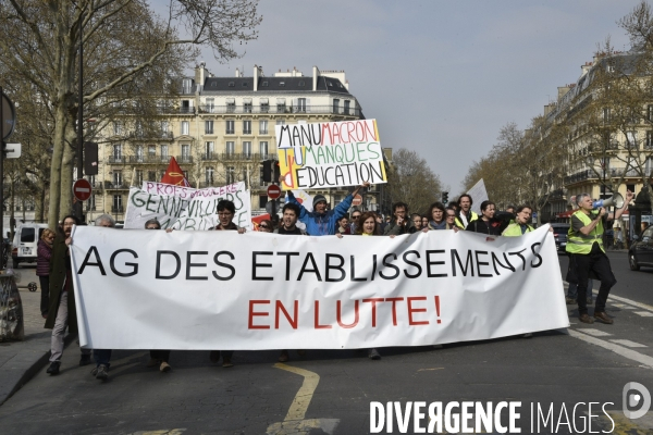 Manifestation pour défendre l Education Nationale, contre les réformes Blanquer.