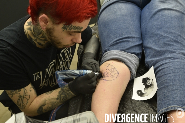 Le salon de tatouage et piercing AENIMA organise un évenement au profit de l association One Voice qui défend les animaux.  Animals rights