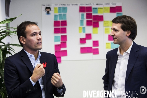 Déplacement du secrétaire d Etat au numérique Cédric O chez Doctolib.