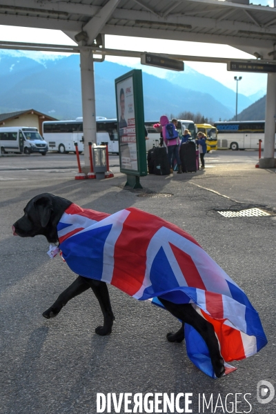 Le dernier Eurostar des neiges avant le Brexit  Bourg-Saint-Maurice dit au revoir aux skieurs anglais