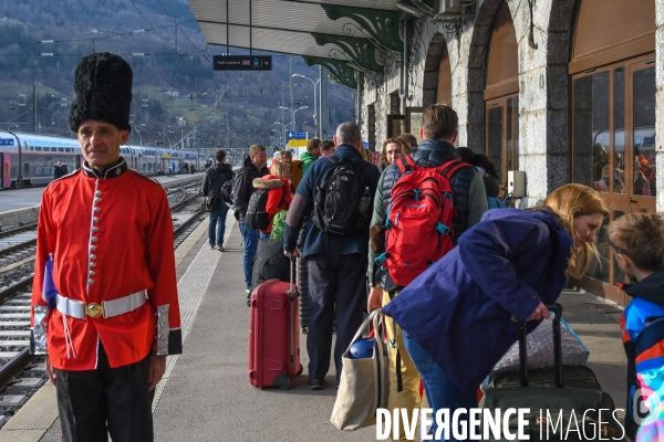 Le dernier Eurostar des neiges avant le Brexit  Bourg-Saint-Maurice dit au revoir aux skieurs anglais