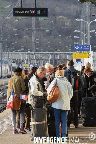 Le dernier Eurostar des neiges avant le Brexit  Bourg-Saint-Maurice dit au revoir aux skieurs anglais