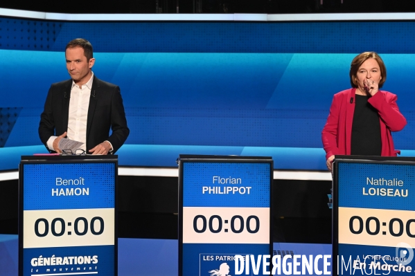 Sur le plateau de L Emission politique. Elections européennes.