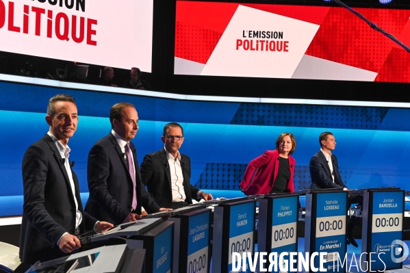 Sur le plateau de L Emission politique. Elections européennes.