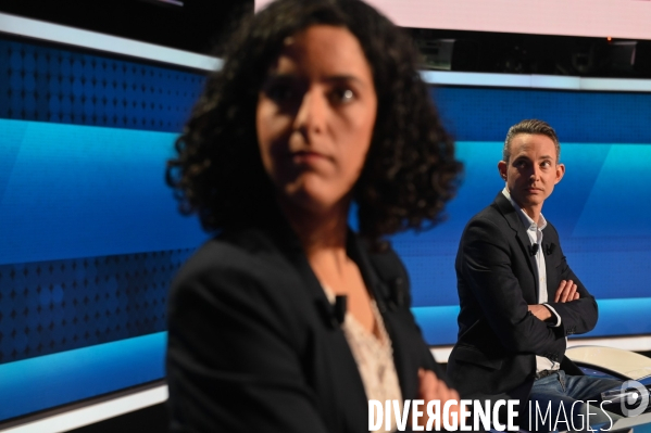 Sur le plateau de L Emission politique. Elections européennes.