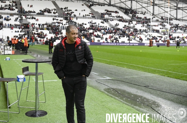 Vu des tribunes, Toulon - Toulouse de rugby au stade Vélodrome à Marseille