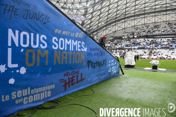 Vu des tribunes, Toulon - Toulouse de rugby au stade Vélodrome à Marseille