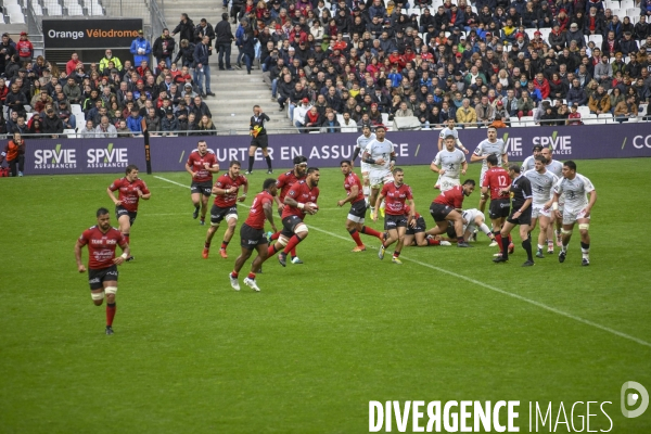 Vu des tribunes, Toulon - Toulouse de rugby au stade Vélodrome à Marseille