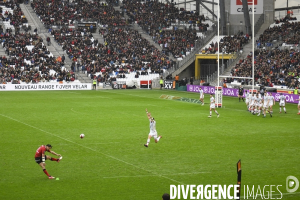 Vu des tribunes, Toulon - Toulouse de rugby au stade Vélodrome à Marseille