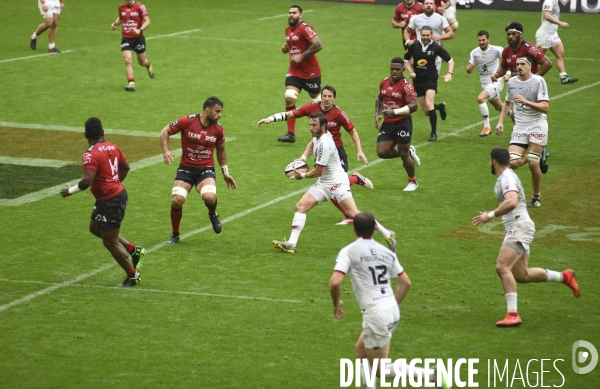 Vu des tribunes, Toulon - Toulouse de rugby au stade Vélodrome à Marseille
