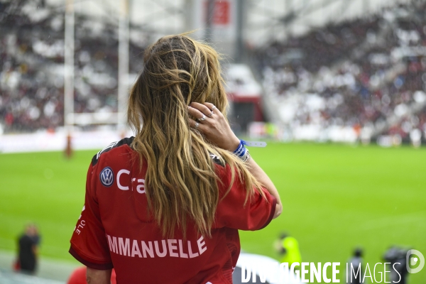 Vu des tribunes, Toulon - Toulouse de rugby au stade Vélodrome à Marseille