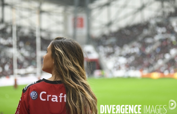 Vu des tribunes, Toulon - Toulouse de rugby au stade Vélodrome à Marseille