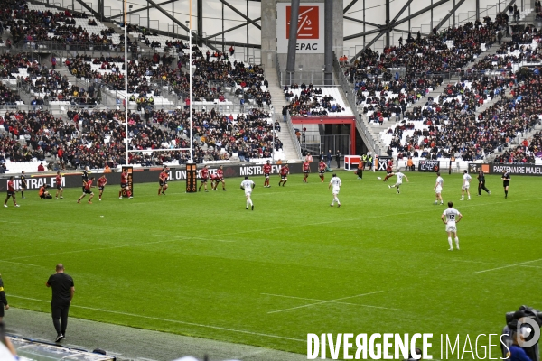 Vu des tribunes, Toulon - Toulouse de rugby au stade Vélodrome à Marseille