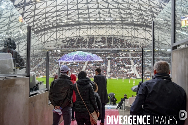 Vu des tribunes, Toulon - Toulouse de rugby au stade Vélodrome à Marseille