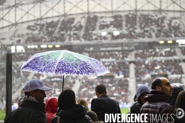 Vu des tribunes, Toulon - Toulouse de rugby au stade Vélodrome à Marseille