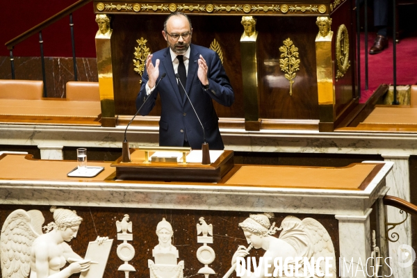 Discours du Premier ministre Edouard PHILIPPE après les questions au gouvernement à l assemblée nationale.