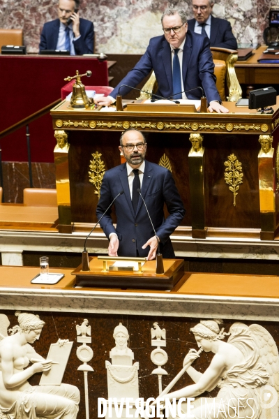 Discours du Premier ministre Edouard PHILIPPE après les questions au gouvernement à l assemblée nationale.