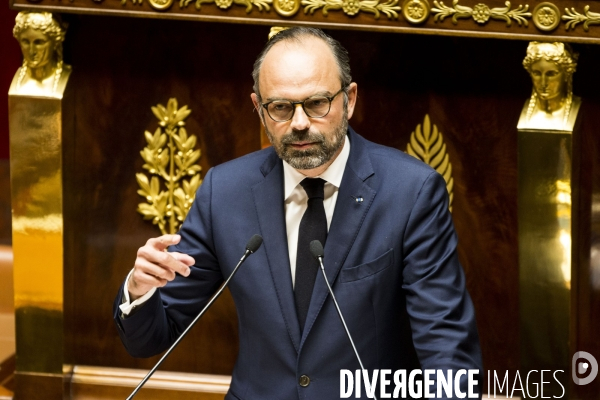 Discours du Premier ministre Edouard PHILIPPE après les questions au gouvernement à l assemblée nationale.