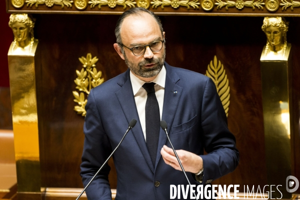 Discours du Premier ministre Edouard PHILIPPE après les questions au gouvernement à l assemblée nationale.