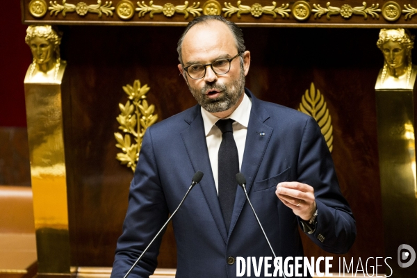 Discours du Premier ministre Edouard PHILIPPE après les questions au gouvernement à l assemblée nationale.