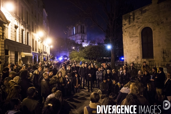 La cathédrale Notre-Dame en feu