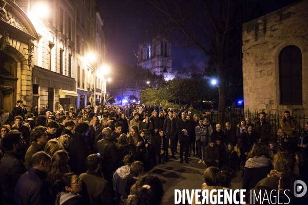La cathédrale Notre-Dame en feu