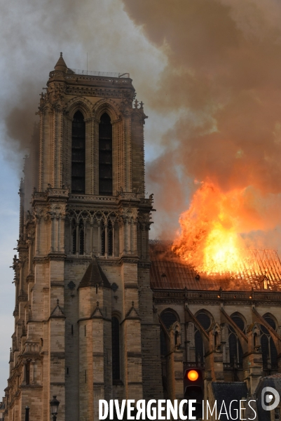 Incendie à Notre-Dame de Paris.