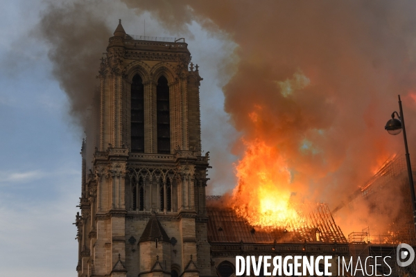 Incendie à Notre-Dame de Paris.