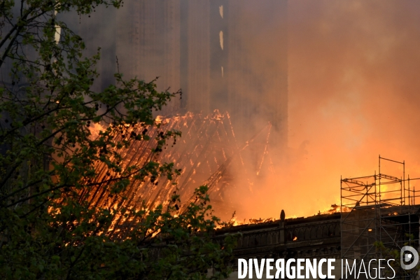 Incendie à Notre-Dame de Paris.