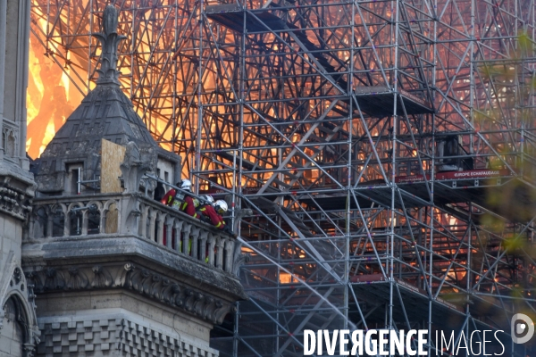 Incendie à Notre-Dame de Paris.