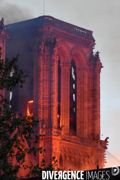 Incendie à Notre-Dame de Paris.